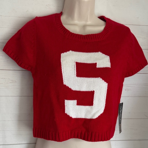 Aeropostale Size M Spencer Pretty Little Liars Red Knit Sweater - Picture 1 of 12